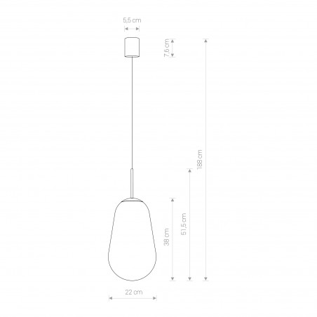 PEAR L Transparentny 40W