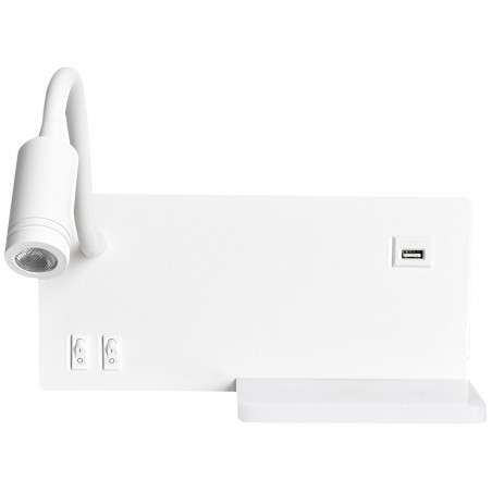 Lampa nocna z półką SHELF WHITE LED 4W+5W+2W
