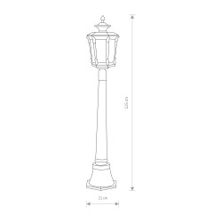 AMUR 1x60W Czarny patynowany miedzią