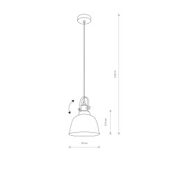 AMALFI M Srebrny 1x60W