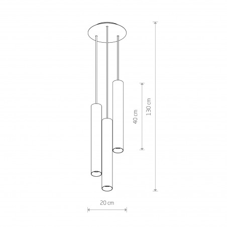 EYE L Czarny 3x10W only LED
