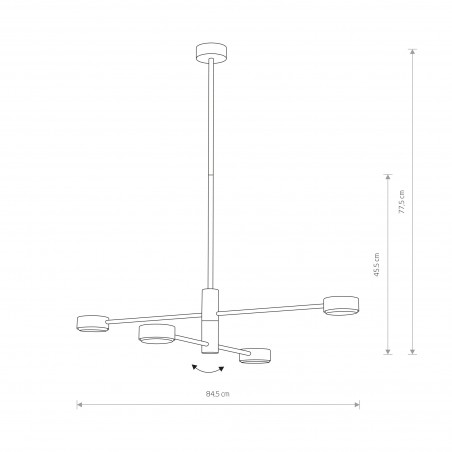 ORBIT Czarny 4x8W