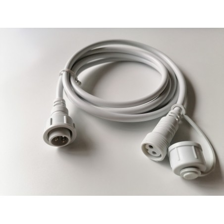 Kabel zasilający/przedłużacz BIAŁY do GIRILANDY 2m