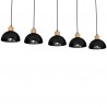 Lampa wisząca ERIK Black/Wood 5xE27