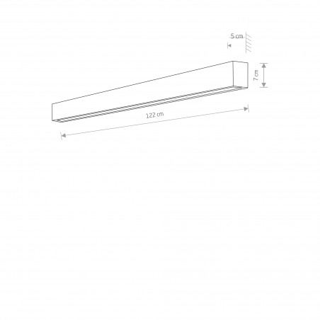 STRAIGHT WALL LED L Biały 22W