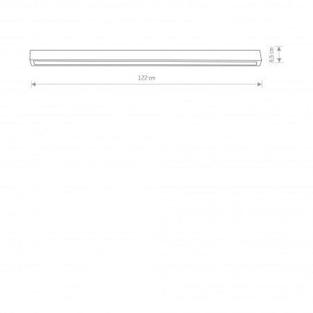 STRAIGHT CEILING LED L Grafitowy 22W