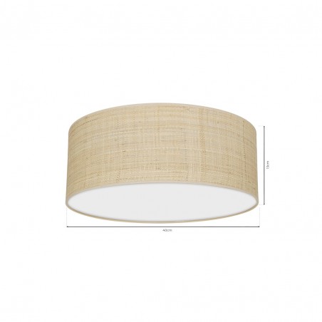 Lampa sufitowa MARSHALL WHITE / RATTAN 2xE27 Ø40cm