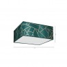 Lampa sufitowa ZIGGY GREEN Gold/Bottle green 3xE27