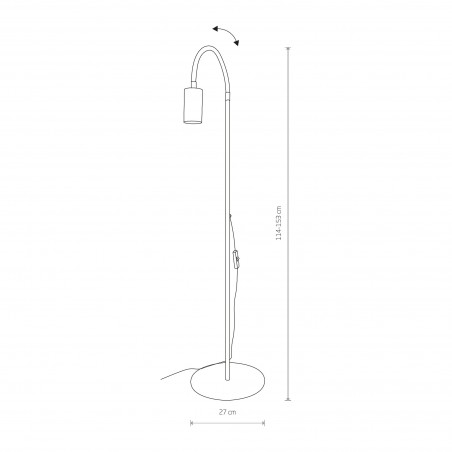 EYE FLEX Czarny 1x10W only LED
