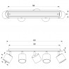 Lampa sufitowa DIXIE BLACK 5xGX53