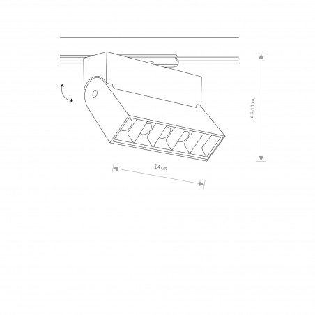 PROFILE FOCUS LED 9W Biały 9W