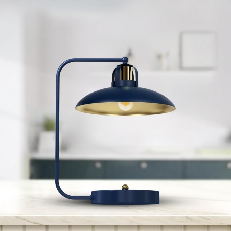 Lampka biurkowa FELIX NAVY BLUE/GOLD 1xE27