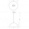 Lampa wisząca BETA BLACK/GOLD 1xE27 45cm