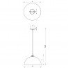 Lampa wisząca BETA WHITE/GOLD 1xE27 35cm