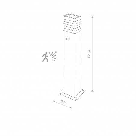 RIO SENSOR Czarny 1x40W