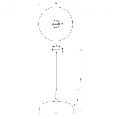 Lampa wisząca LINCOLN BLUE/GOLD 1xE27 35cm