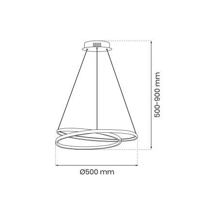 Lampa wisząca LUCERO BLACK 48W LED