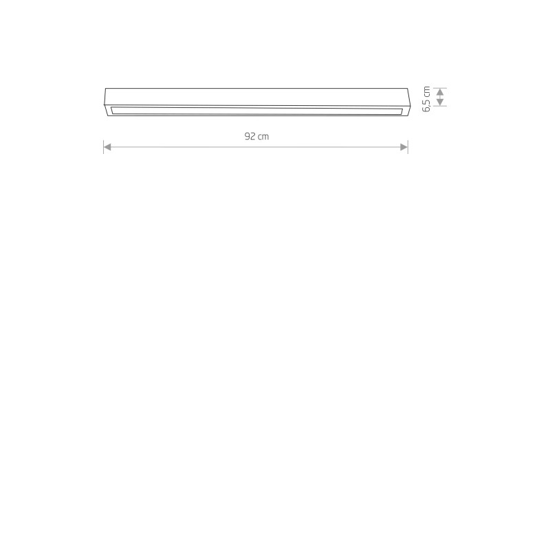 STRAIGHT CEILING LED M Czarny 16W