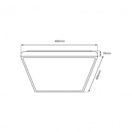 Plafon QUADRO BLACK 38W