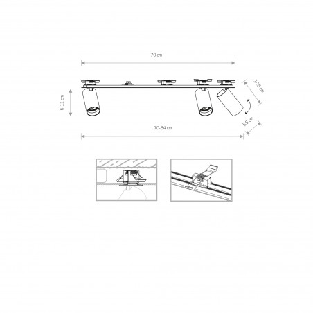 MONO SURFACE Biały 10W only LED