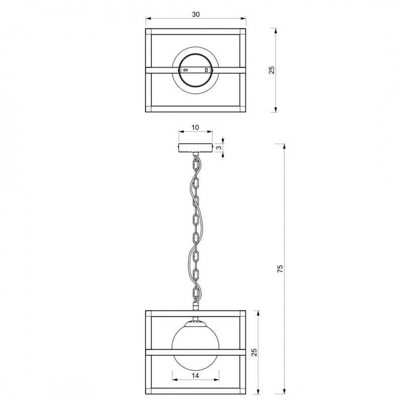 Lampa wisząca DIEGO 1xE14