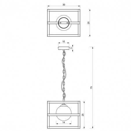 Lampa wisząca DIEGO 1xE14