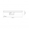 Kinkiet PINTO BLACK 12W LED 50cm