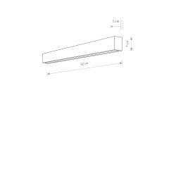 STRAIGHT WALL LED M Biały 16W