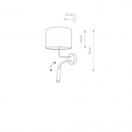 HOTEL PLUS Szary 1x20W, 1x60W