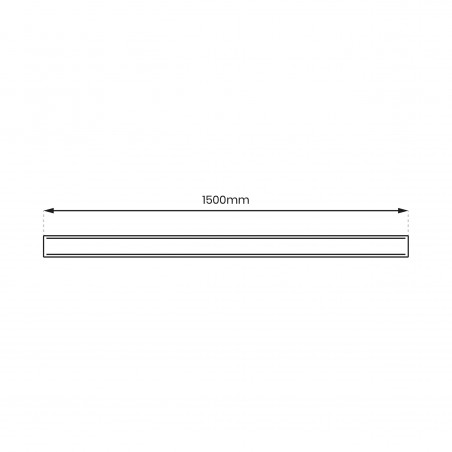PRZESŁONA PROSTA CZARNA MAGNETIC TRACK 150cm