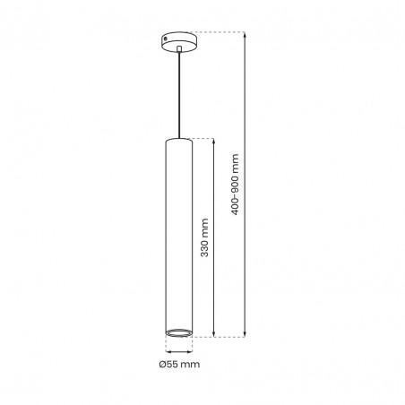 Lampa wisząca HUDSON WHITE 1xGU10