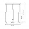 Lampa wisząca HUDSON WHITE 3xGU10