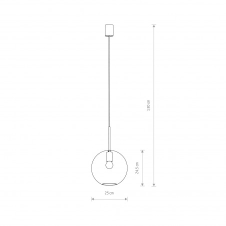 SPHERE L Transparentny 40W