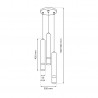 Lampa wisząca JOKER BLACK/CHROME 3xGU10