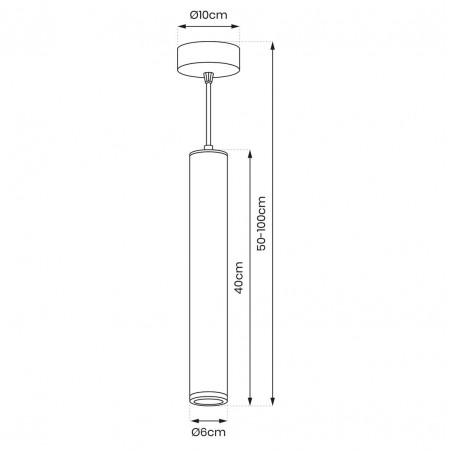 Lampa wisząca PORTER WHITE 1xGU10
