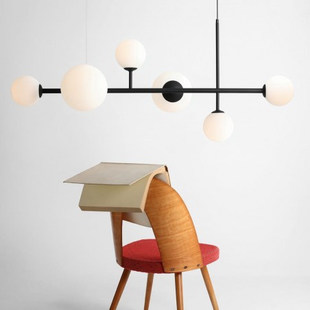 LAMPA WISZĄCA DIONE 6 BLACK 1092K1 Aldex