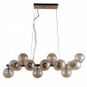 Lampa wisząca Marbelio PND-6161-16 GO+CO Italux , miodowy, stal, szkło, kulki