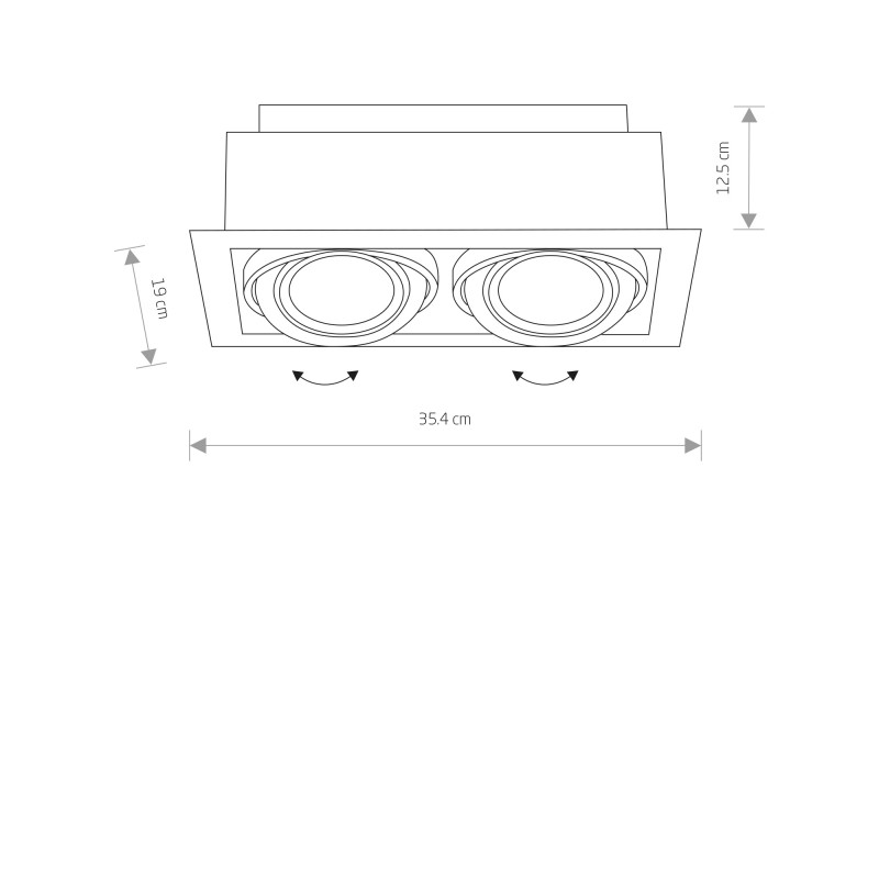 DOWNLIGHT ES111 Czarny 2x15W