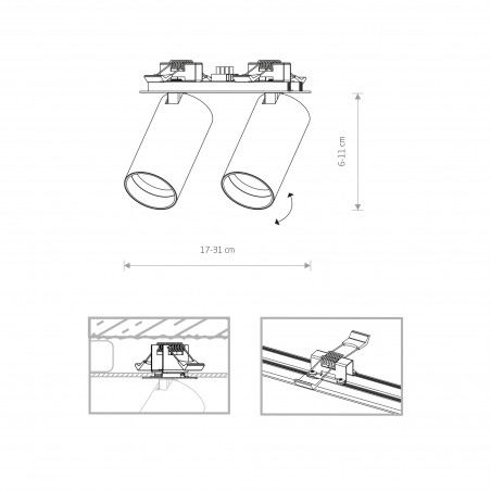 MONO SURFACE Mosiądz 10W only LED