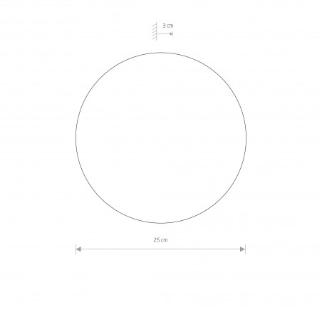 RING LED M Czarny 9W