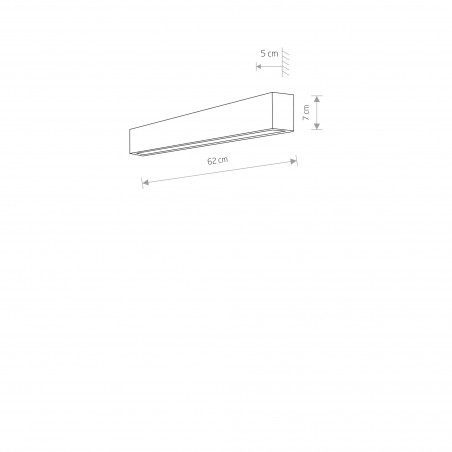 STRAIGHT WALL LED S Grafitowy 11W