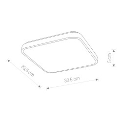 AGNES SQUARE LED Biały 16W