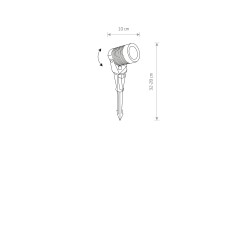 SPIKE LED M Czarny 5W