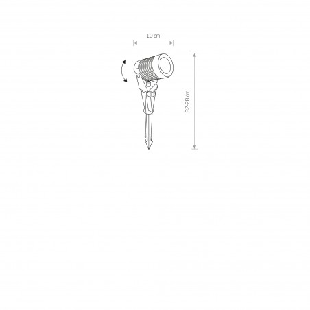 SPIKE LED M Czarny 5W