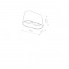 OVAL Czarny 2x75W