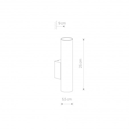 EYE WALL Mosiądz 10W only LED