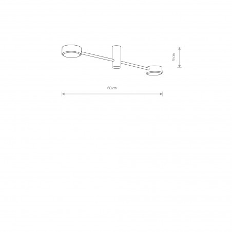 ORBIT Czarny 2x8W