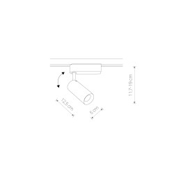 PROFILE IRIS LED 12W Czarny 12W