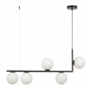 Lampa wisząca Andy 5 33611 czarny, klosz biały Sigma