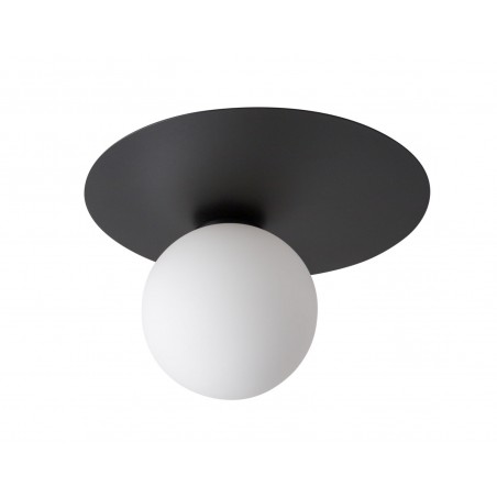 Plafon Argon 1 33263 czarny, klosz biały Sigma